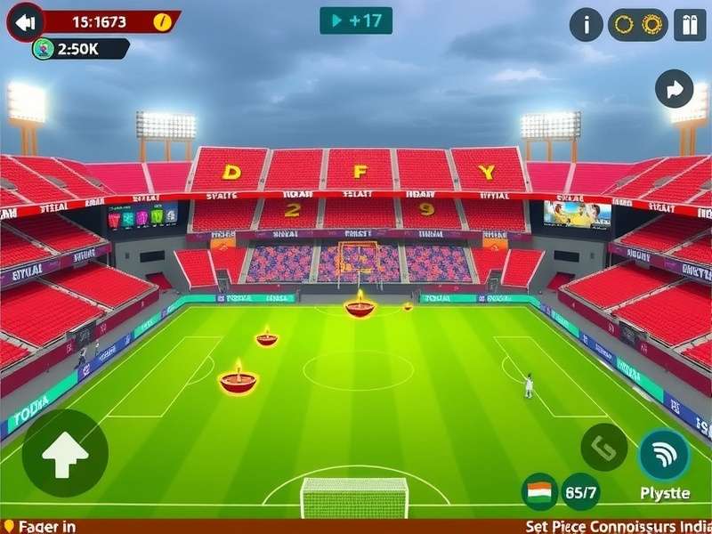 Set Piece Connoisseurs India gameplay screenshot showing tactical set piece interface